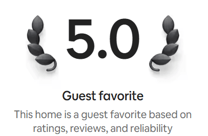 Airbnb Guest Favorite 5.0